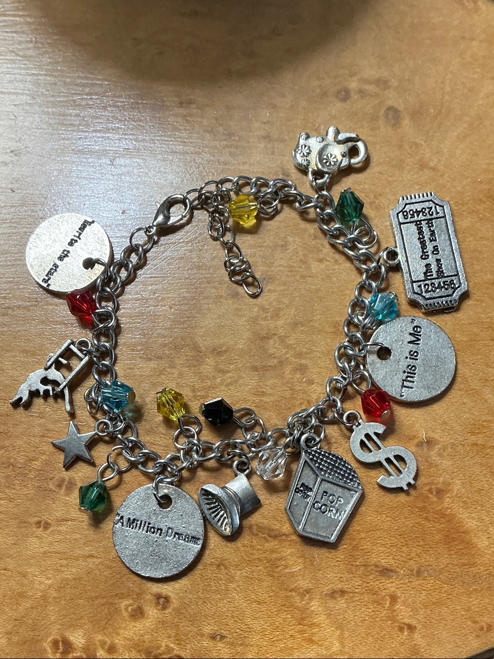 The Greatest Show On Earth 10 Themed Charms Metal Novelty Charm Bracelet